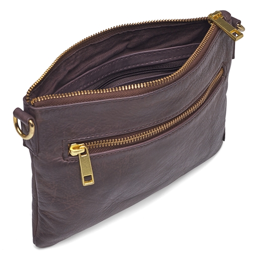 Depeche - Golden Chic small clutch 12152 - Dark Brown